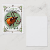 Bon de contrôle de coutil, taille de carte de (Devant / Derrière)