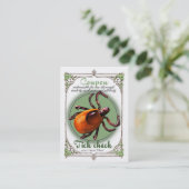 Bon de contrôle de coutil, taille de carte de (Debout devant)