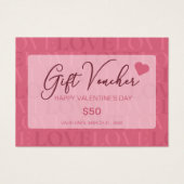 Bon de la Saint-Valentin Sweet Pink (Devant)