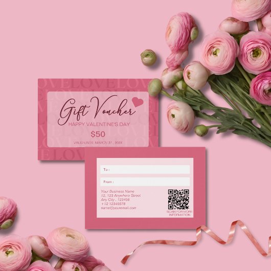 Bon de la Saint-Valentin Sweet Pink