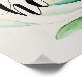 Bon d'être poster chez soi avec feuilles aquarelle (Coin)