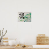 Bon d'être poster chez soi avec feuilles aquarelle (Cuisine)