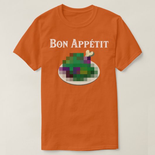 Bon eetlust dubieus eten van het wild t-shirt (Design voorkant)