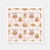 Bon eetlust pug met voedsel ramen sushi servet (Voorkant)