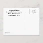Bon et parfait cadeau ~ Faire-part de grossesse (Dos)