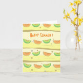 Bon été ! melons Carte de voeux (Fleur jaune)