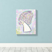 Bon Gardien Ange Peinture Toile Enveloppée Art (Insitu (Plancher de Bois))