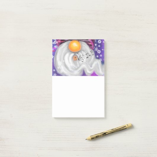 Bon Gnome Funny Christmas Post-it® Notes (Sur un bureau)