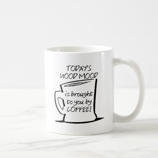 Bon Humeur Café Drôle Mug (Droite)