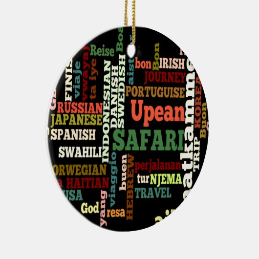 Bon Italiaanse Safari Hapanese Voyage Keramisch Ornament (Rechts)