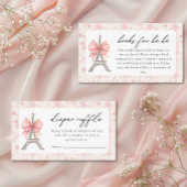 Bon Jour Be French Toile Roze Baby shower Informatiekaartje