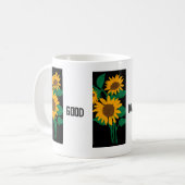Bon Jour Texte Fleur Jaune Image Classique Mug (Devant gauche)