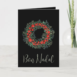 Bon Nadal, Catalaanse kerstkrans Feestdagen Kaart