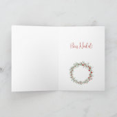 Bon Nadal, couronne de Noël catalane Carte de vaca (Intérieur)