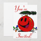 Bon Ornament Fête Invitations (Devant / Derrière)