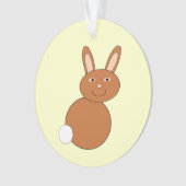 Bon Ornement acrylique lapin de Pâques (devant)