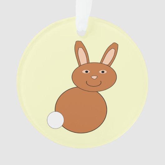 Bon Ornement acrylique lapin de Pâques (devant)