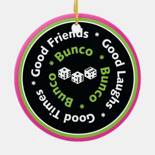 bon ornement d'amis de bunco (Dos)