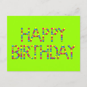 Bon Party Rainbow Happy Birthday Postcard Briefkaart