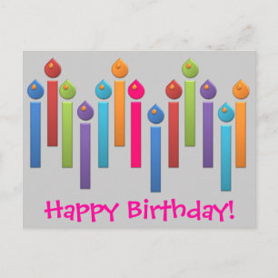 Bon Party Rainbow Happy Birthday Postcard Uitnodiging Briefkaart