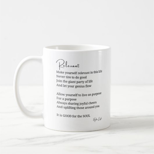 Bon pertinent pour Soul poem café tasse de thé (Gauche)