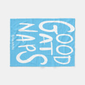 Bon Pour Les Naps - Couverture en polaire bleu cie (Devant (Horizontal))