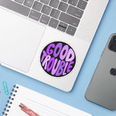 Bon problème Purple Letple Sticker Vinyl (Ordinateur portable avec iPhone)