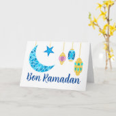 Bon Ramadan Greetings in French Fanoos Kaart (Gele Bloem)