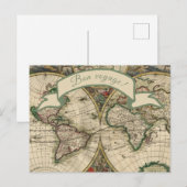 Bon reis! Wereldkaart Briefkaart (Voorkant / Achterkant)