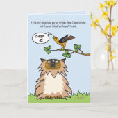 Bon sang ! Carte d'anniversaire amusante avec chat (Fleur jaune)