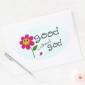 Bon sans dieu (avec fleur heureuse) Stickers (Enveloppe)