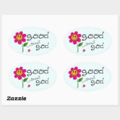 Bon sans dieu (avec fleur heureuse) Stickers (Feuille)