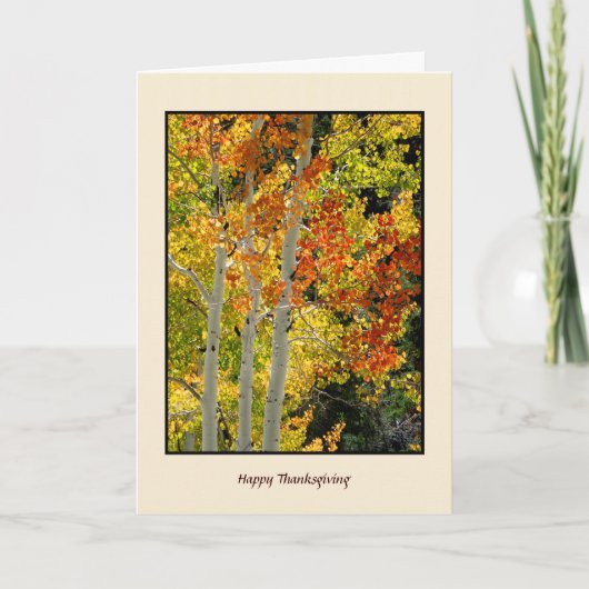 Bon thanksgiving Aspect automne, Carte Couleurs au (Devant)