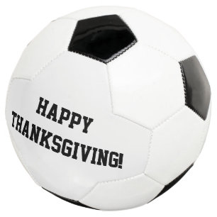 BON THANKSGIVING ! Balle de football noir et blanc