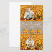Bon thanksgiving Burlap 2 Photos - Carte photo (Devant / Derrière)
