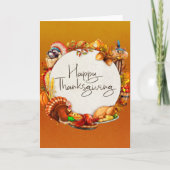 Bon thanksgiving Carte de voeux Animaux Turquie (Devant)