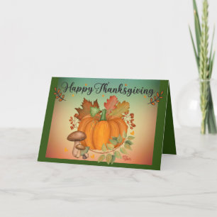 Bon thanksgiving, Carte de voeux Citrouille