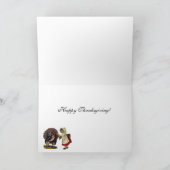 Bon thanksgiving ! Carte de voeux vintage de style (Intérieur)