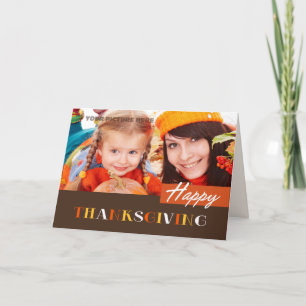 Bon thanksgiving. Carte photo personnalisé