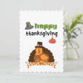 Bon thanksgiving - Carte Turquie amusante (Debout devant)