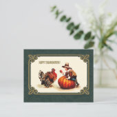 Bon thanksgiving. Cartes postales de conception vi (Debout devant)