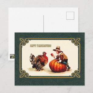 Bon thanksgiving. Cartes postales de conception vi