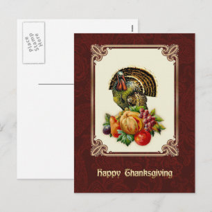 Bon thanksgiving. Cartes postales de conception vi