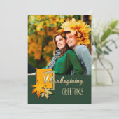 Bon thanksgiving. Chute du Carte photo Feuille (Debout devant)