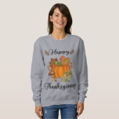 Bon thanksgiving, Citrouille Sweatshirt des femmes (Devant entier)