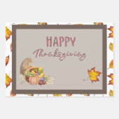 Bon thanksgiving Cornucopia Panier Feuilles d'auto (Devant)