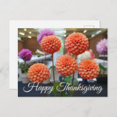 Bon thanksgiving Dahlia Rose Toscano #1 Carte post (Devant / Derrière)