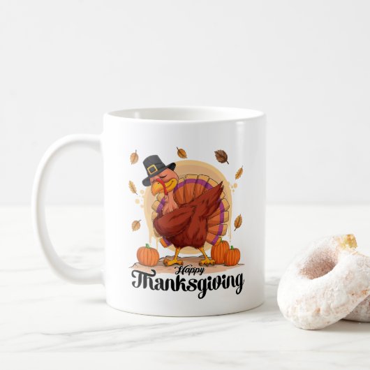Bon thanksgiving de café Mug (Avec donut)