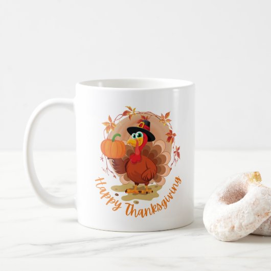 Bon thanksgiving de café Mug (Avec donut)