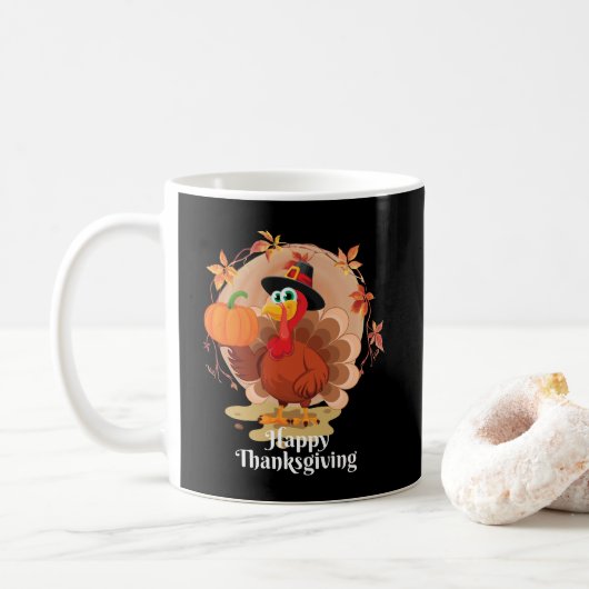 Bon thanksgiving de café Mug (Avec donut)